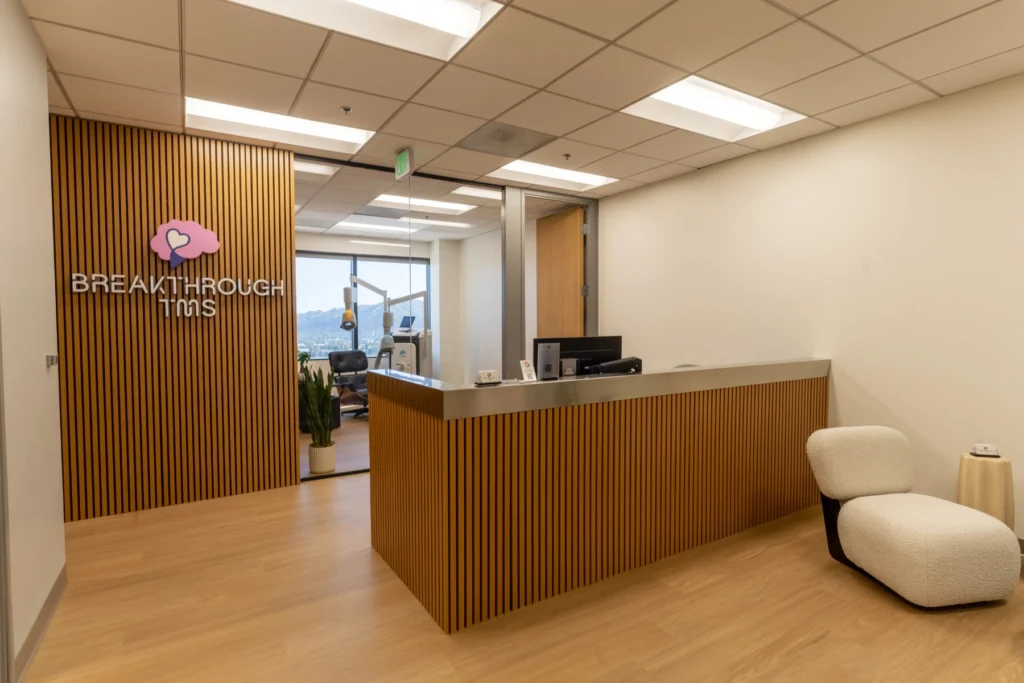 Breakthrough TMS reception area in Glendale